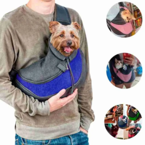 mochila bolsa canguru transversal para transporte pet